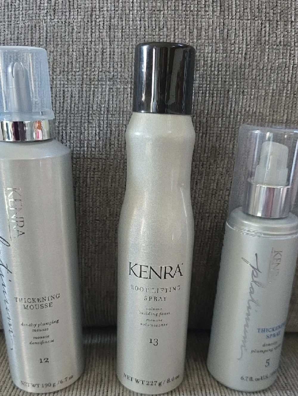 Kenra Platinum Styling Set —Thickening Mousse, Root Lifting & Thickening Sprays.